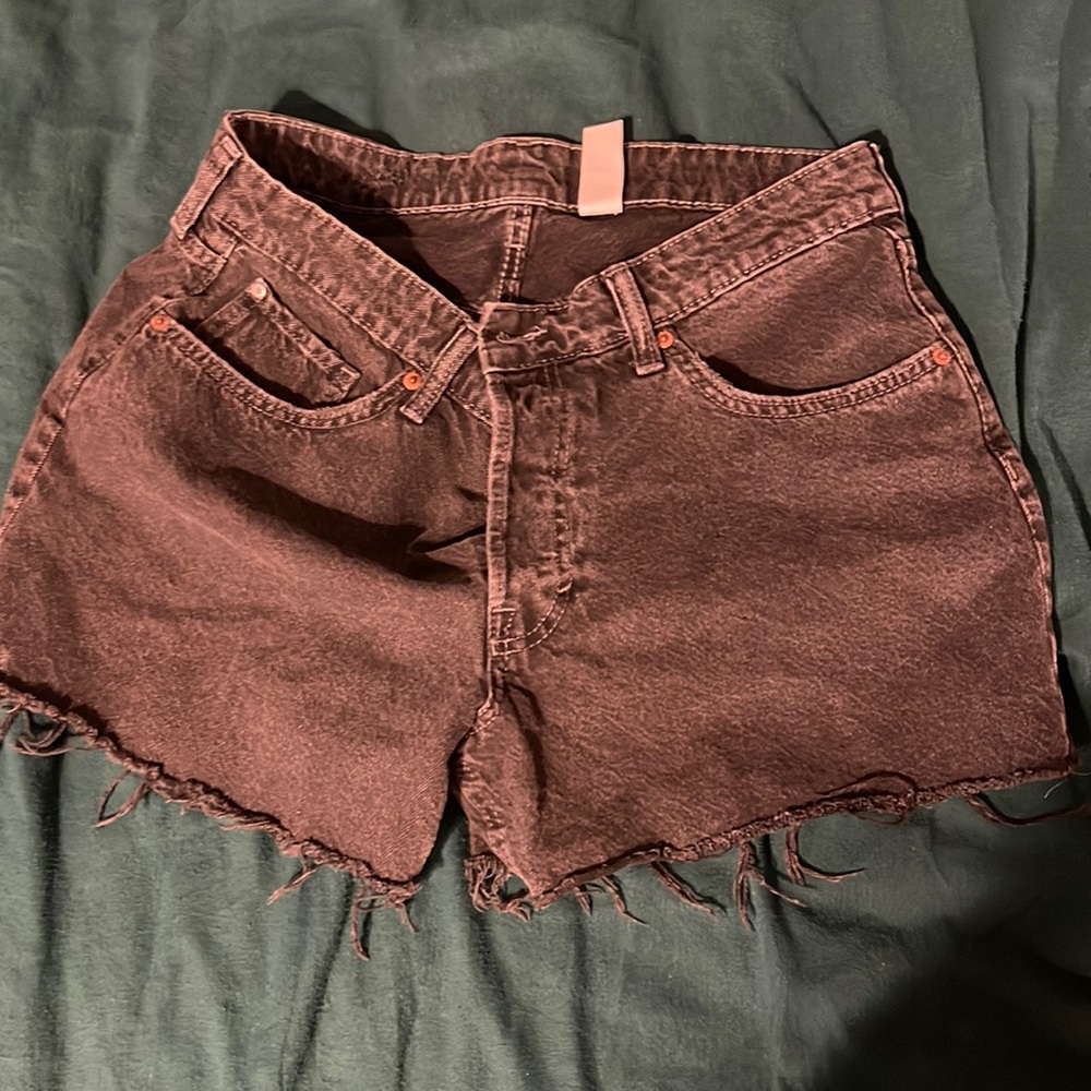 Black Jean Shorts